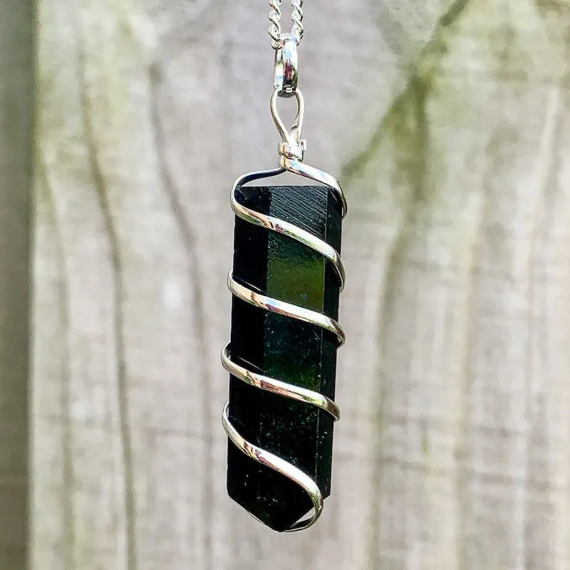 Black Tourmaline Pendant Necklace