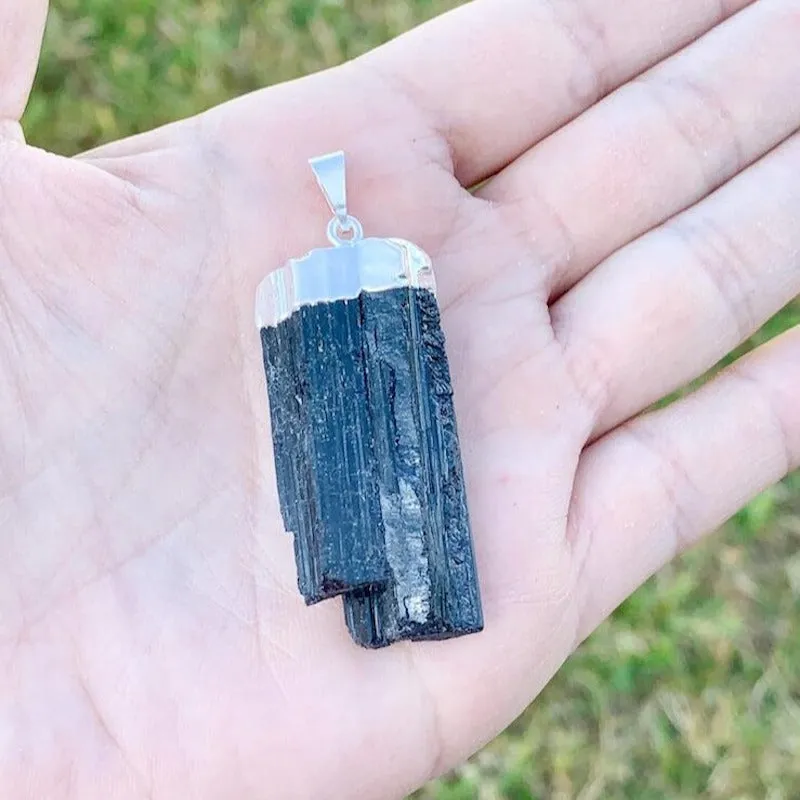 Black Tourmaline Pendant Necklace