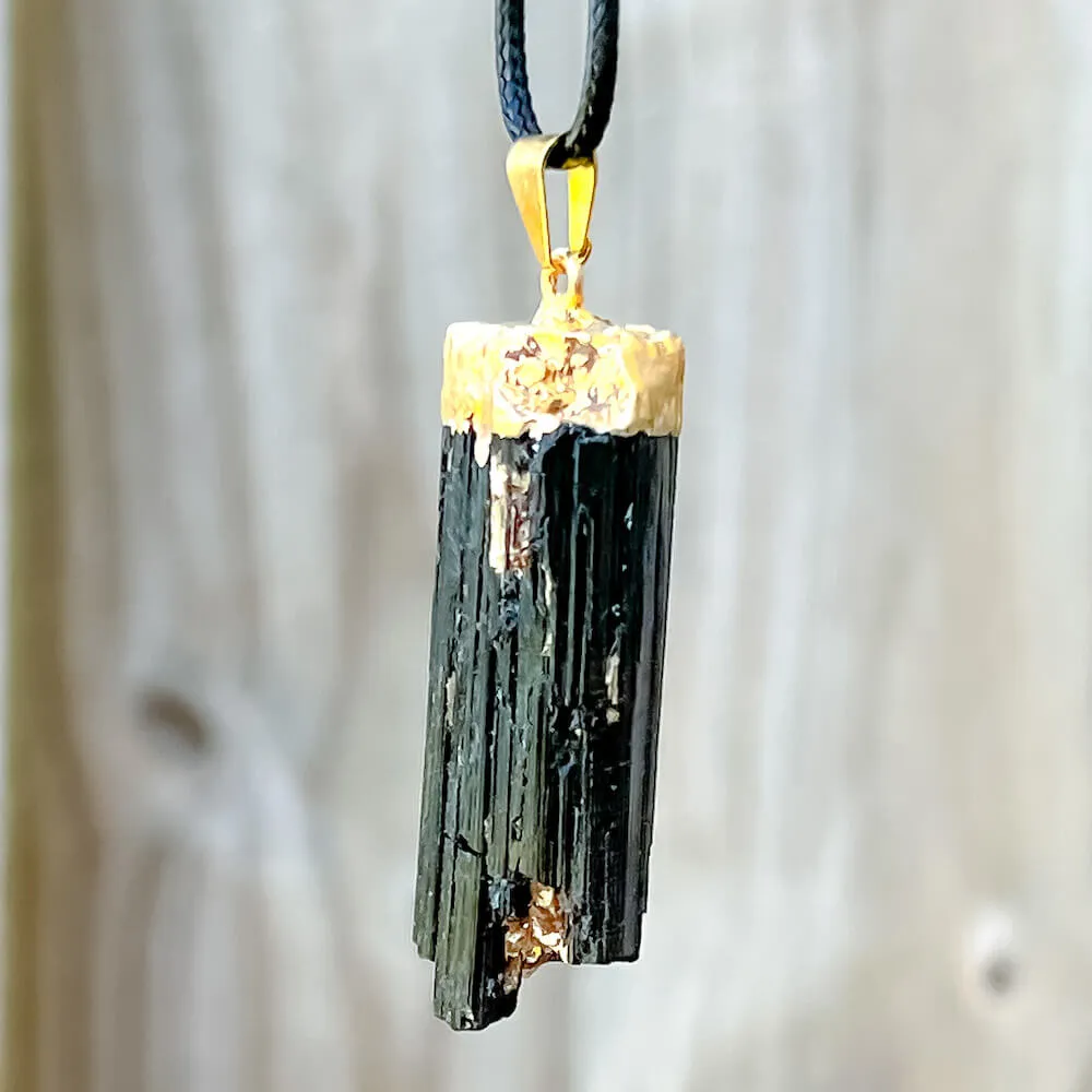 Black Tourmaline Pendant Necklace