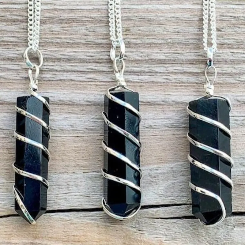 Black Tourmaline Pendant Necklace