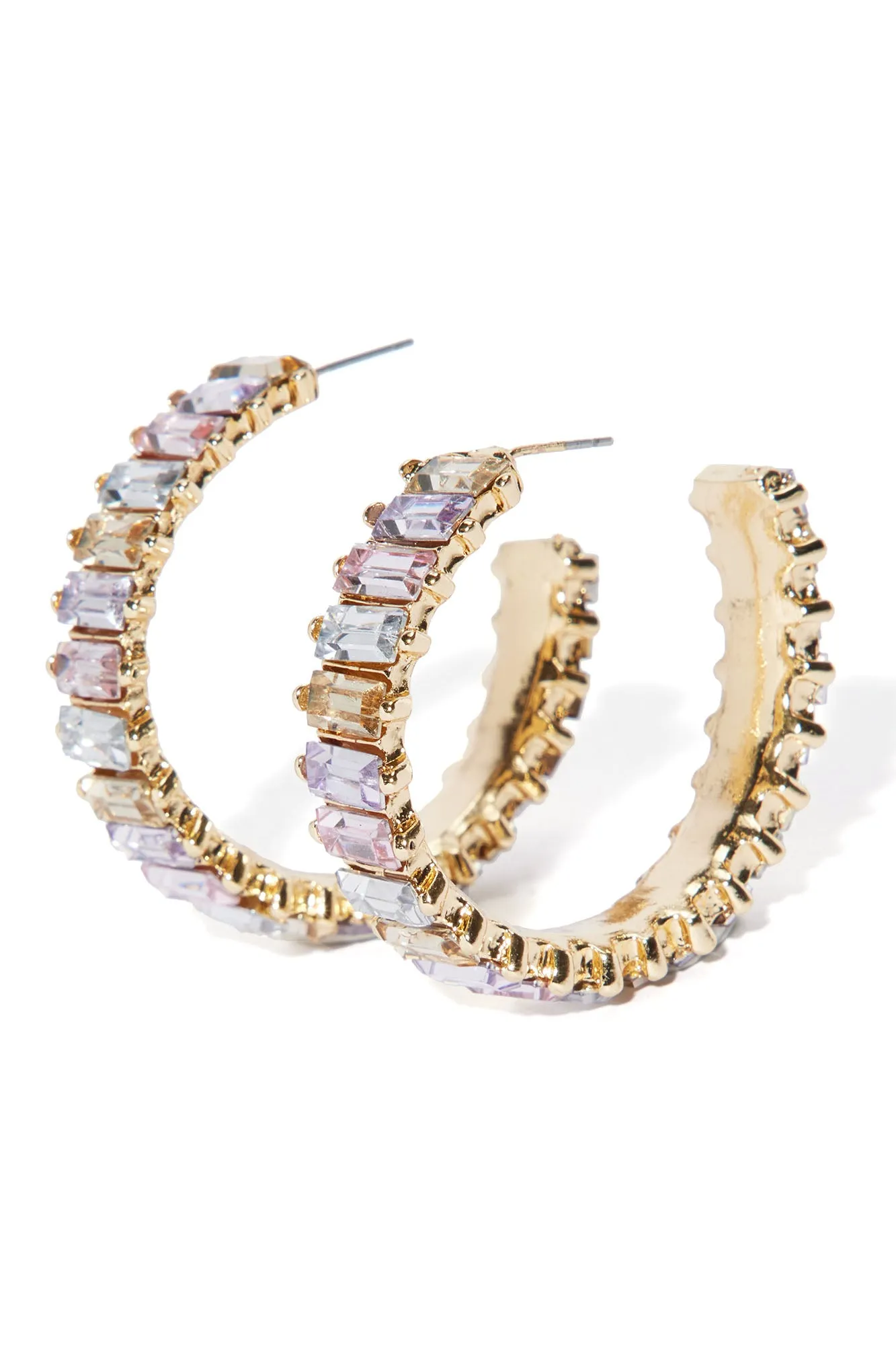 Bling Me Out Hoop Earrings - Multi Color