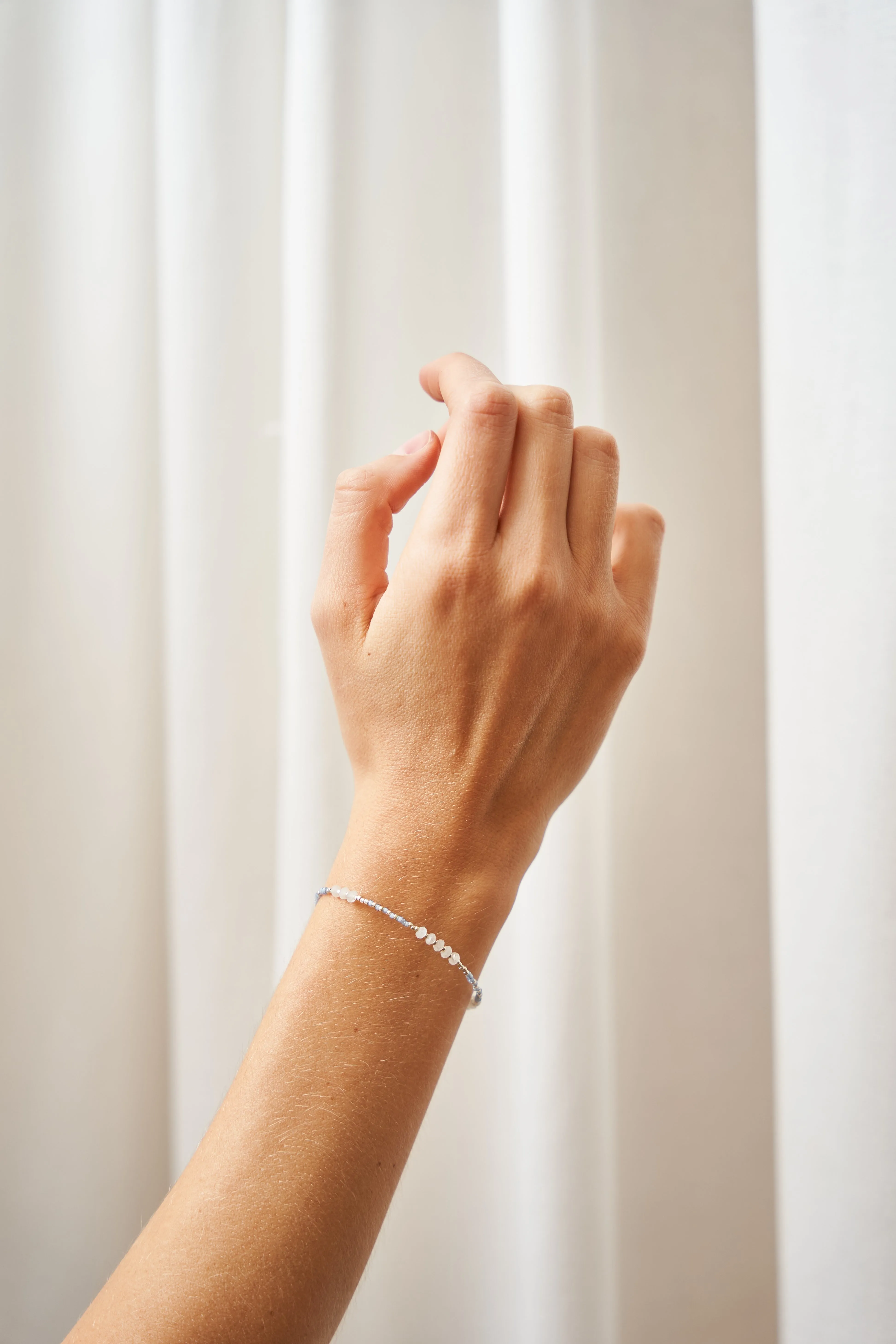 bracelet - DINA moonstone - mineral grey