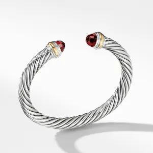 Bracelet with Garnet and 14K Gold, Size Large