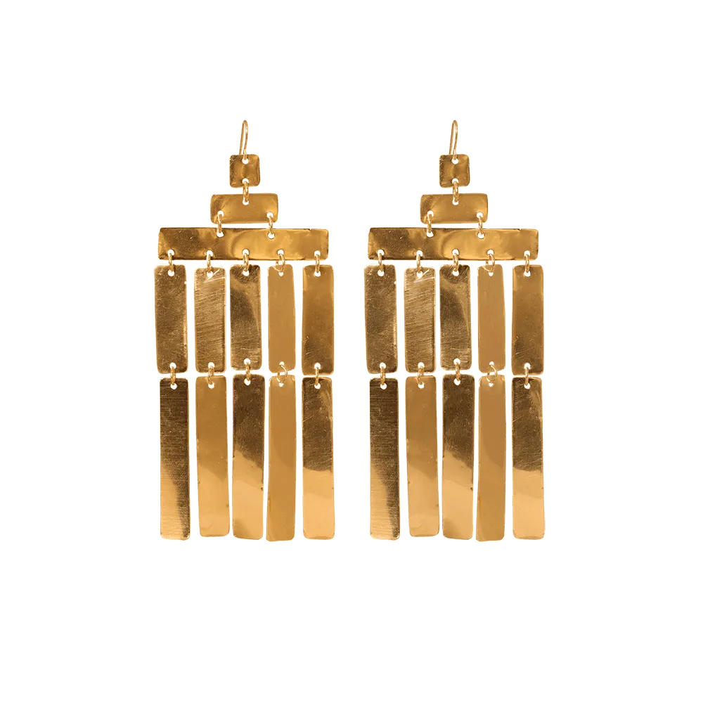 Brass Chandelier Earrings