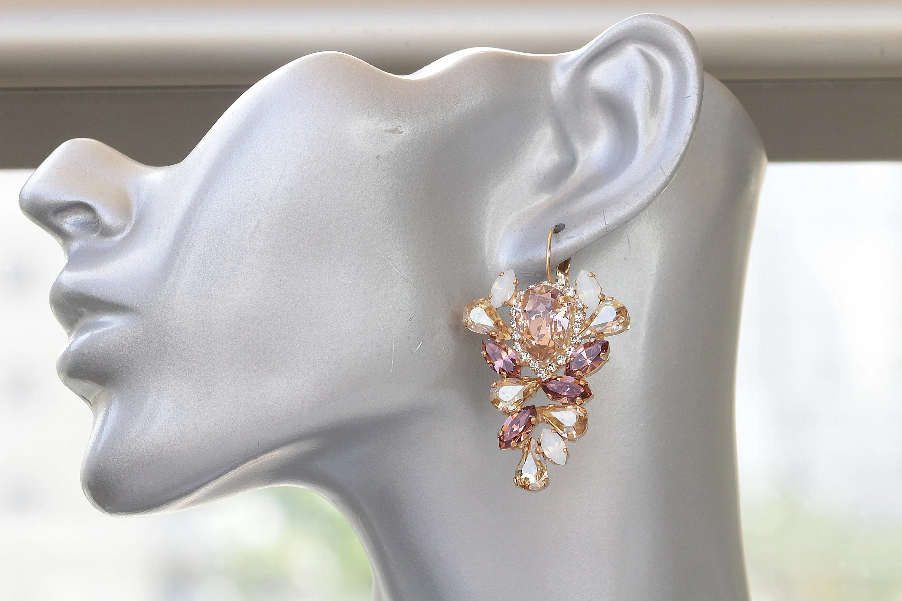 Bridal  MORGANITE Earrings