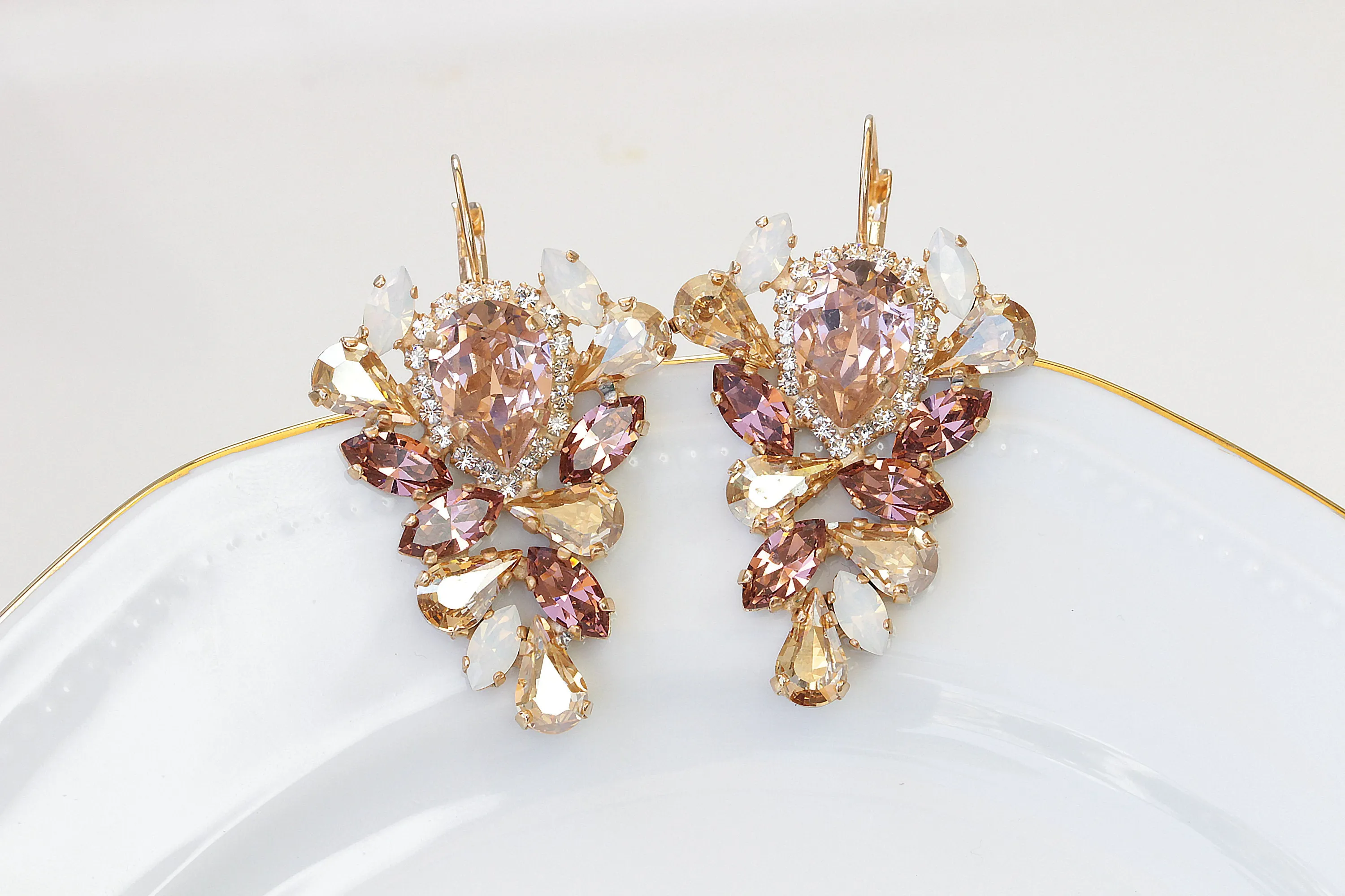 Bridal  MORGANITE Earrings