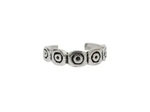 Bullseye Toe Ring - Sterling Silver