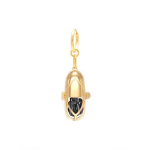 Capsule Crystal Earring - 24kt Gold-Plated Sterling Silver