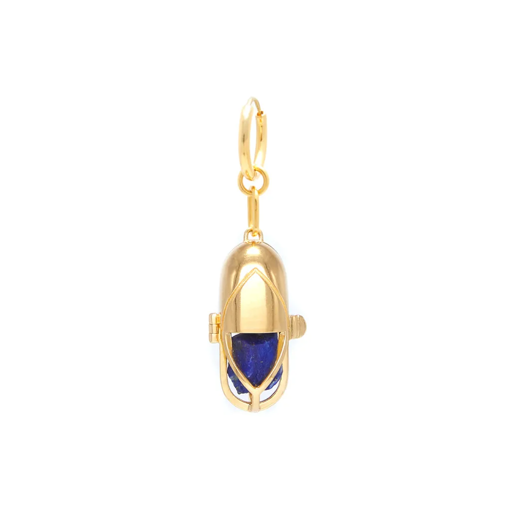 Capsule Crystal Earring - 24kt Gold-Plated Sterling Silver