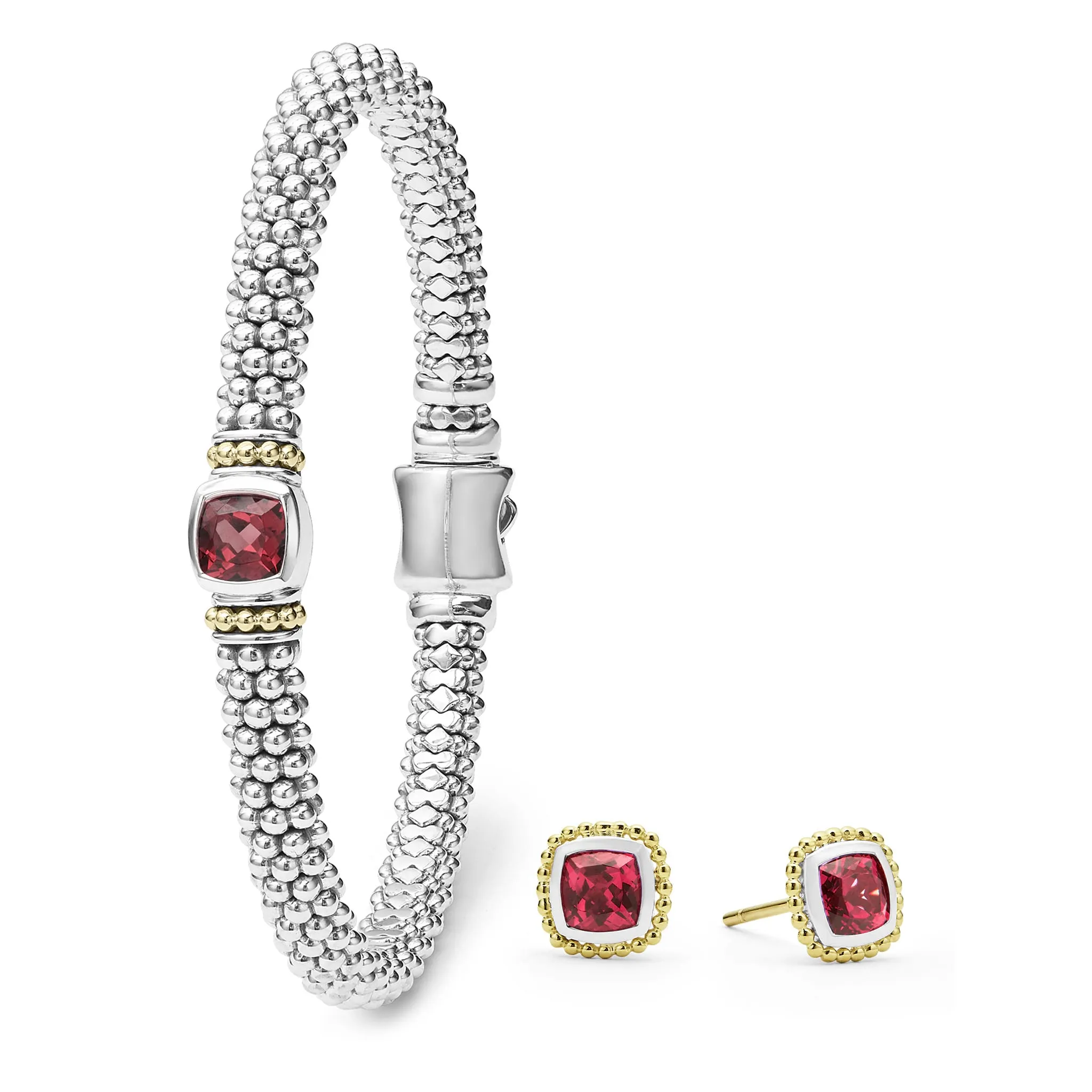 Caviar Color Rhodolite Garnet Caviar Gift Set