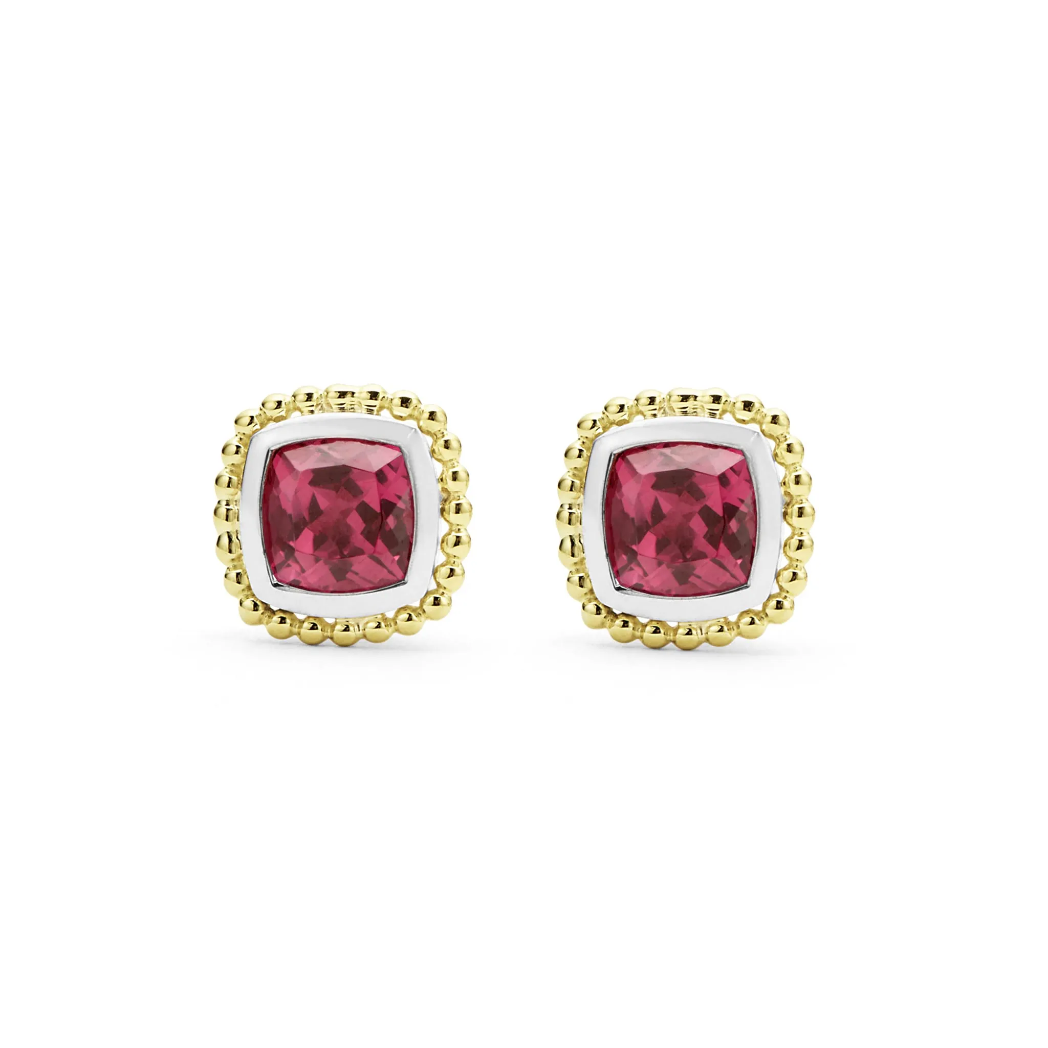 Caviar Color Rhodolite Garnet Caviar Stud Earrings