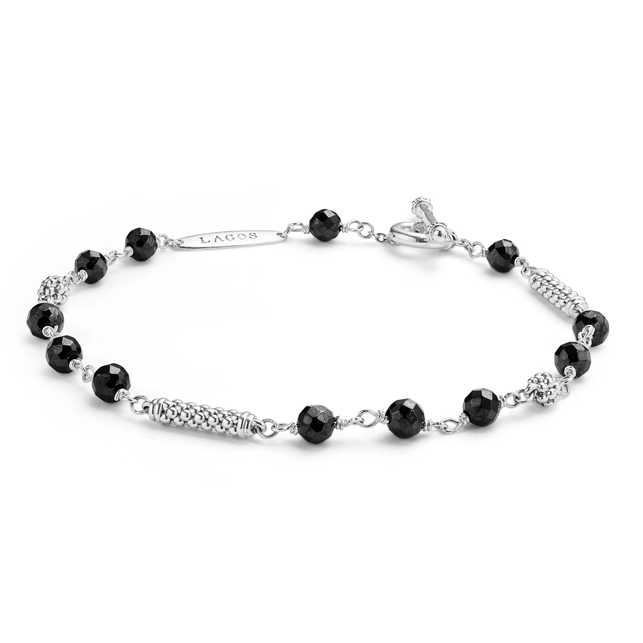 Caviar Icon Black Ceramic Beaded Bracelet