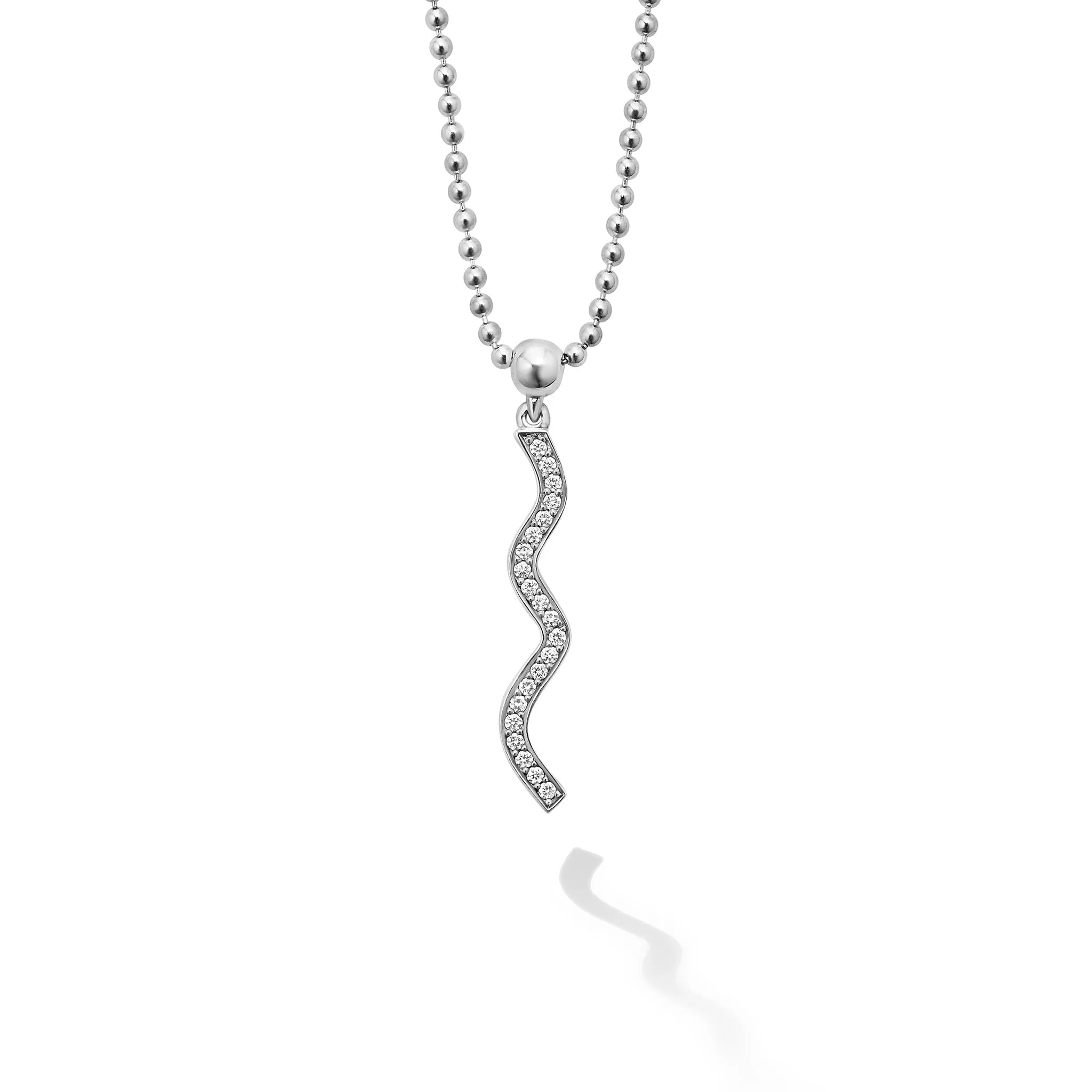 Caviar Spark Wave Necklace and Earring Diamond Gift Set