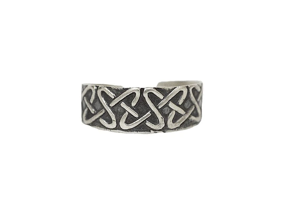 Celtic Border Toe Ring - Sterling Silver