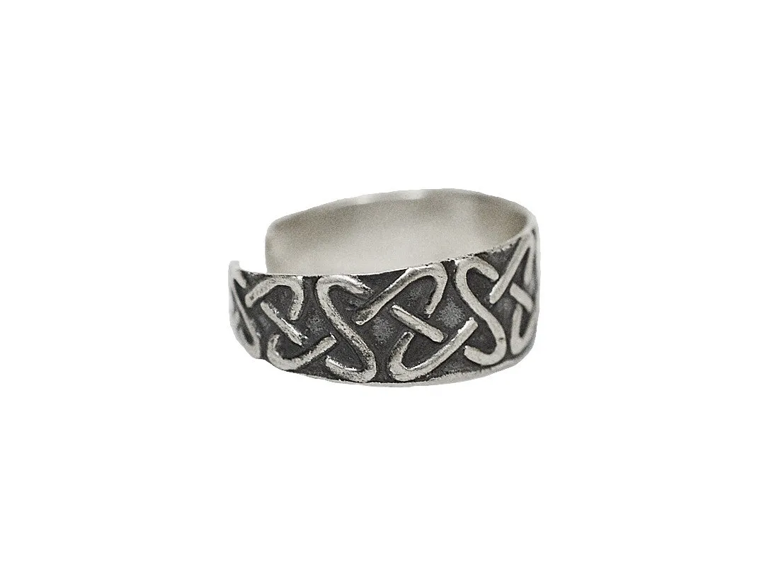 Celtic Border Toe Ring - Sterling Silver