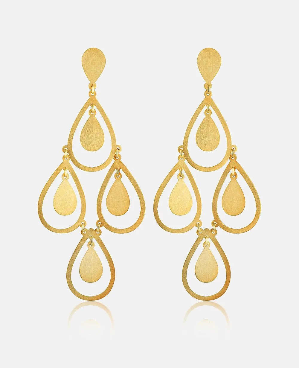 CHANDELIER EARRINGS "FAY" GOLD