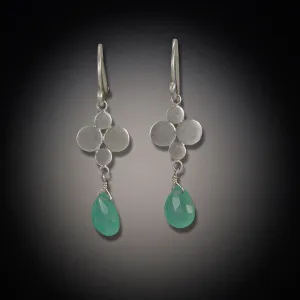 Charm Earrings with Chrysoprase Drop