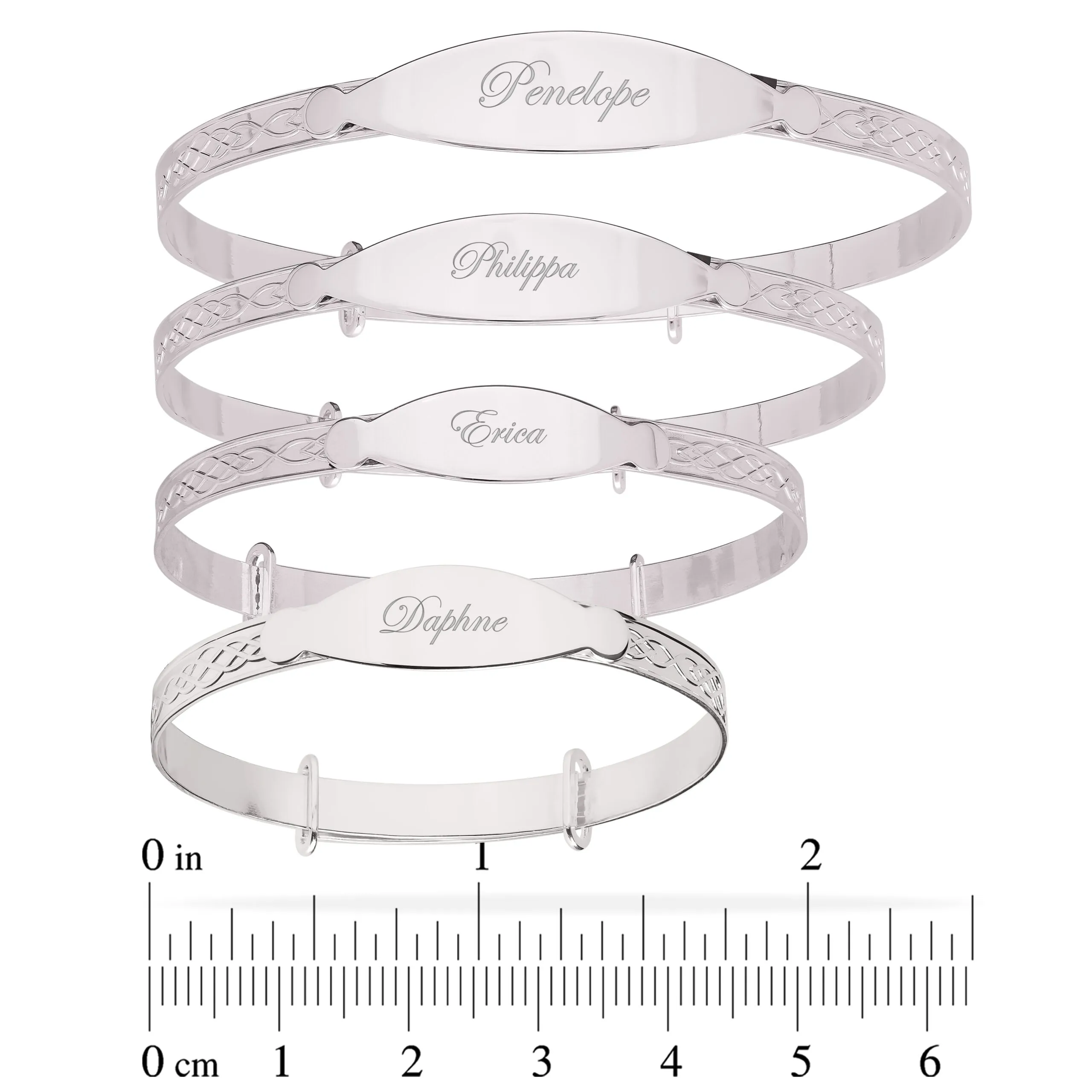 Children’s Personalised Silver Birthstone Bangle (0-5  yrs)