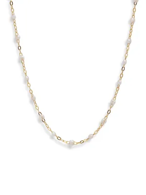 Classic Gigi Opal Resin Yellow Gold Necklace