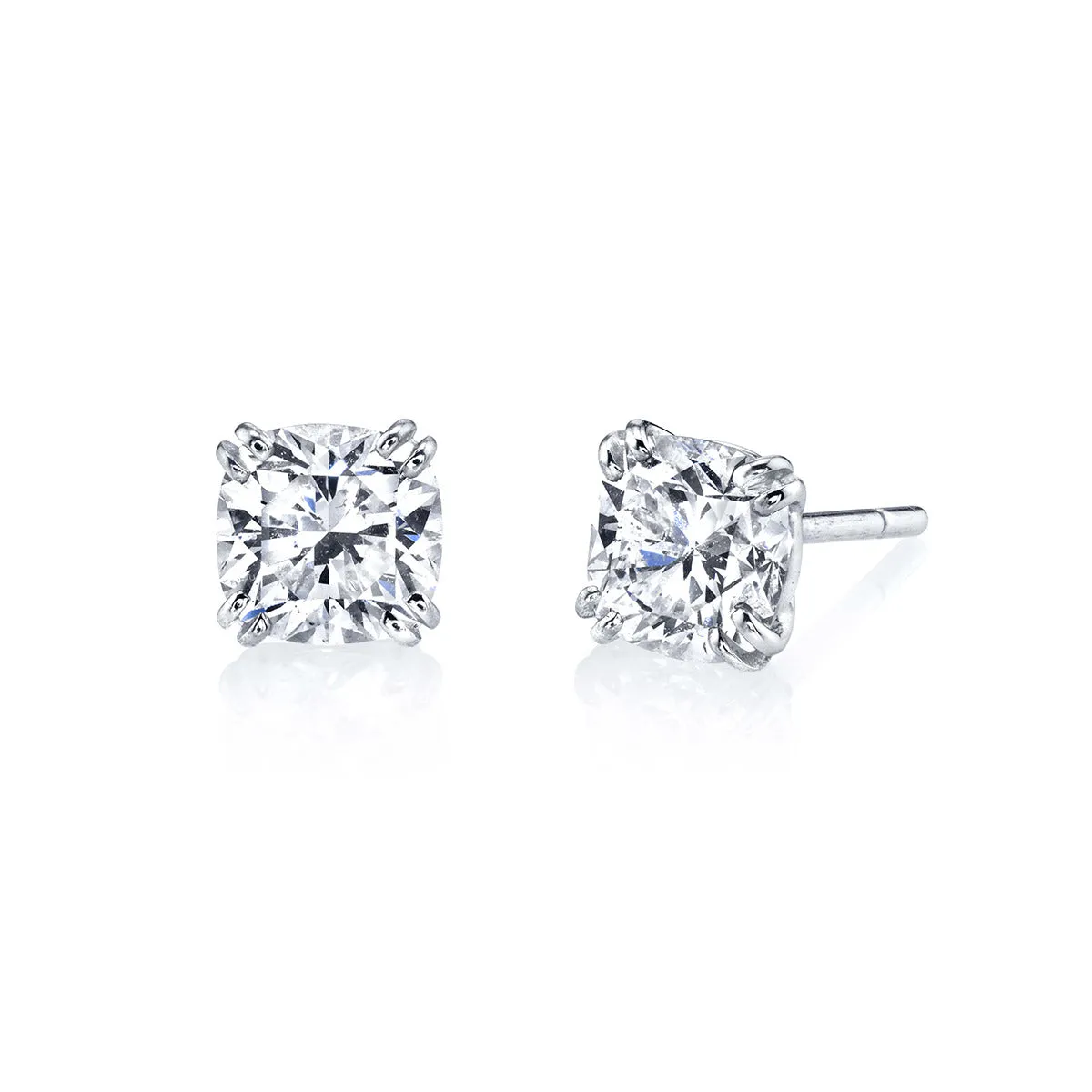 Classico Cushion Diamond Designer Stud Earrings