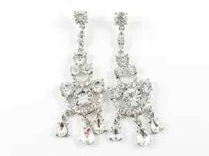 Clear Fancy Chandelier Earrings