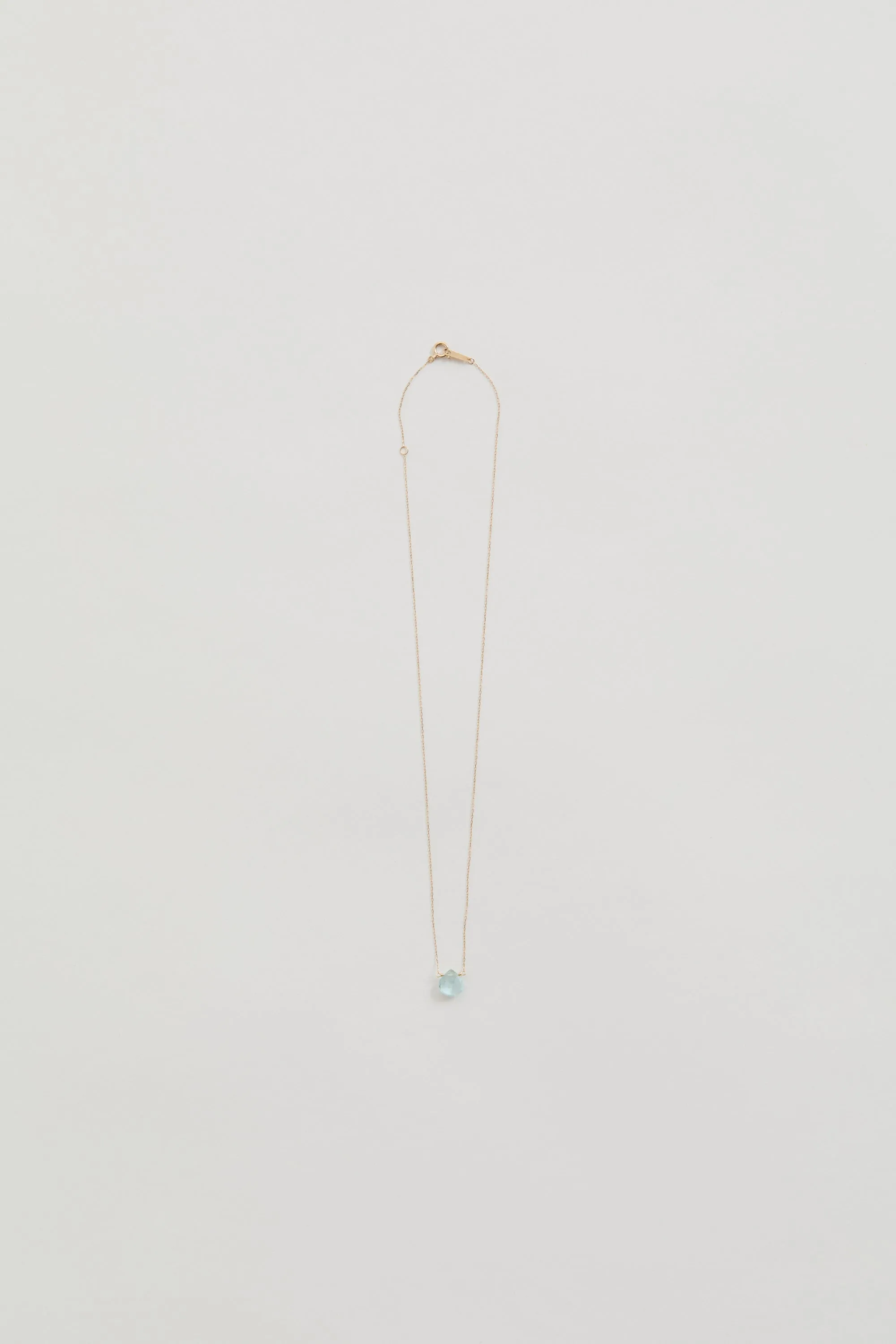 COLORED STONE NECKLACE（aquamarine）