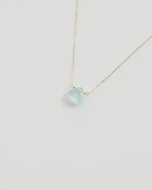 COLORED STONE NECKLACE（aquamarine）