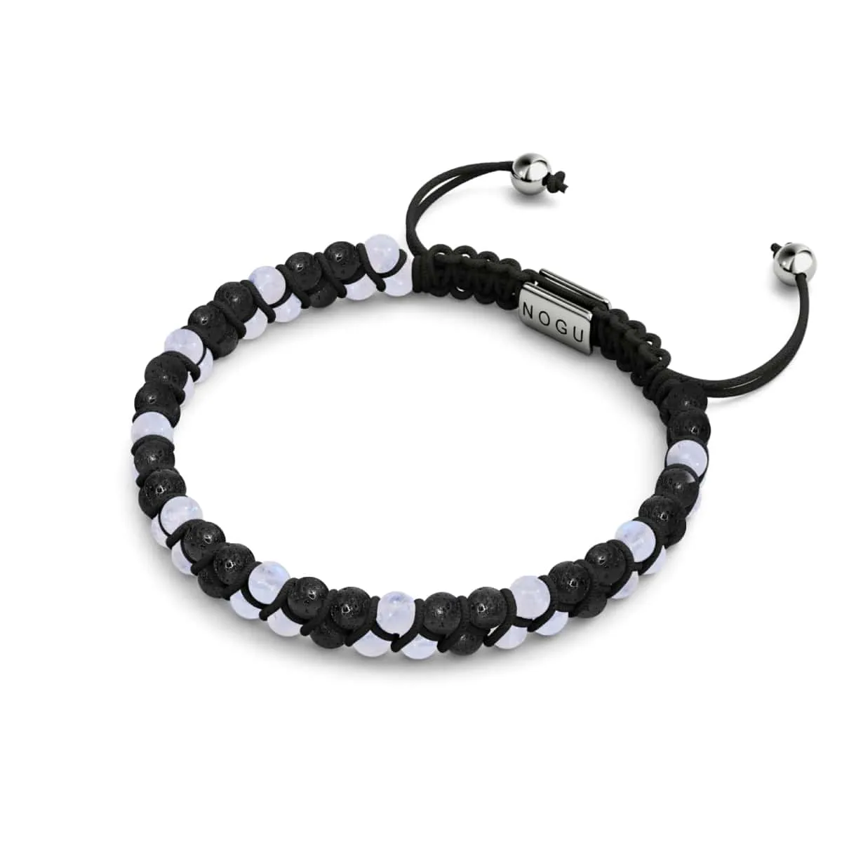 Crystal Quartz x Patchouli | Essential Oil Lava Rock Diffuser Bracelet Set