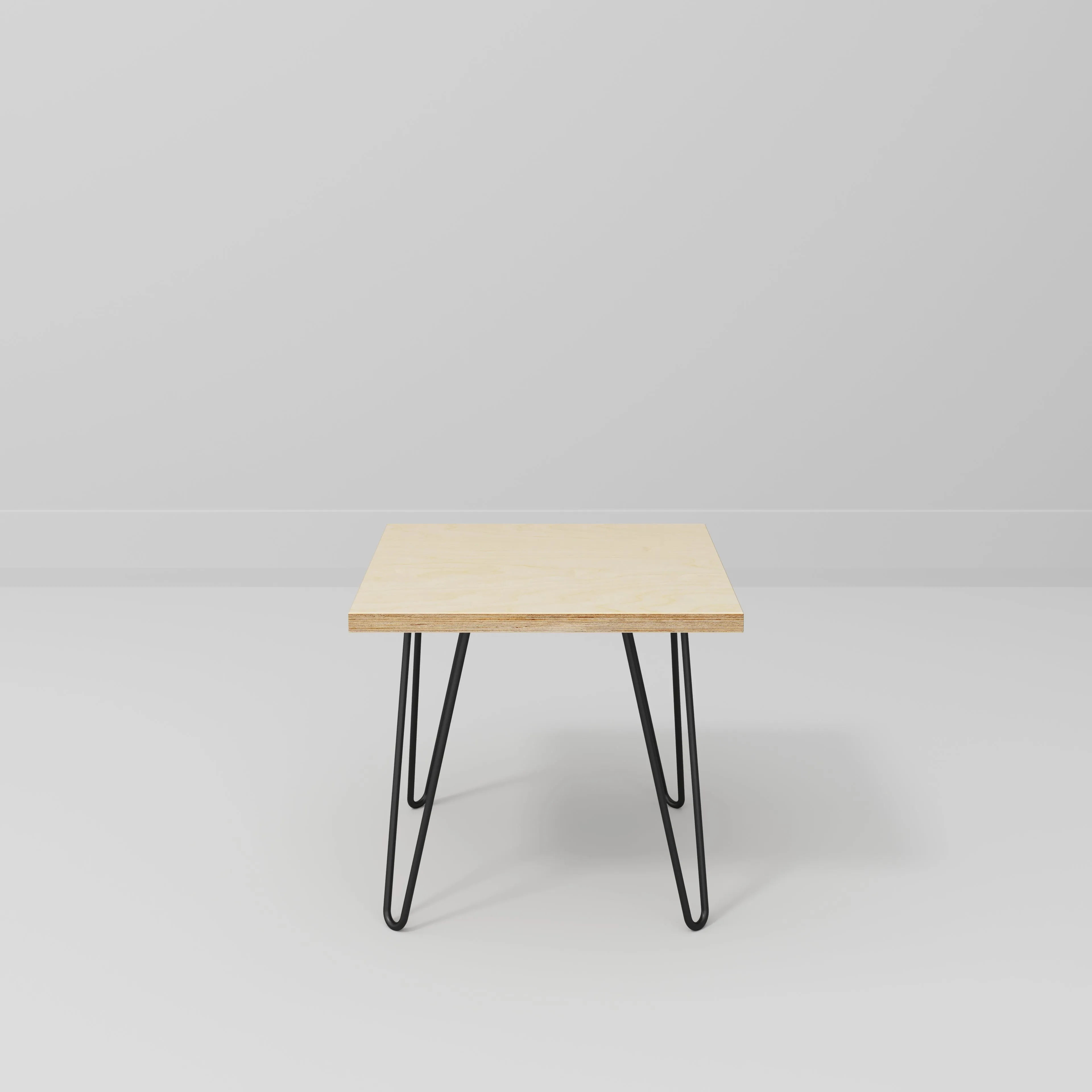 Custom Plywood Side Table with Hairpin Legs