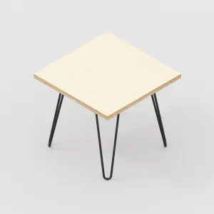 Custom Plywood Side Table with Hairpin Legs