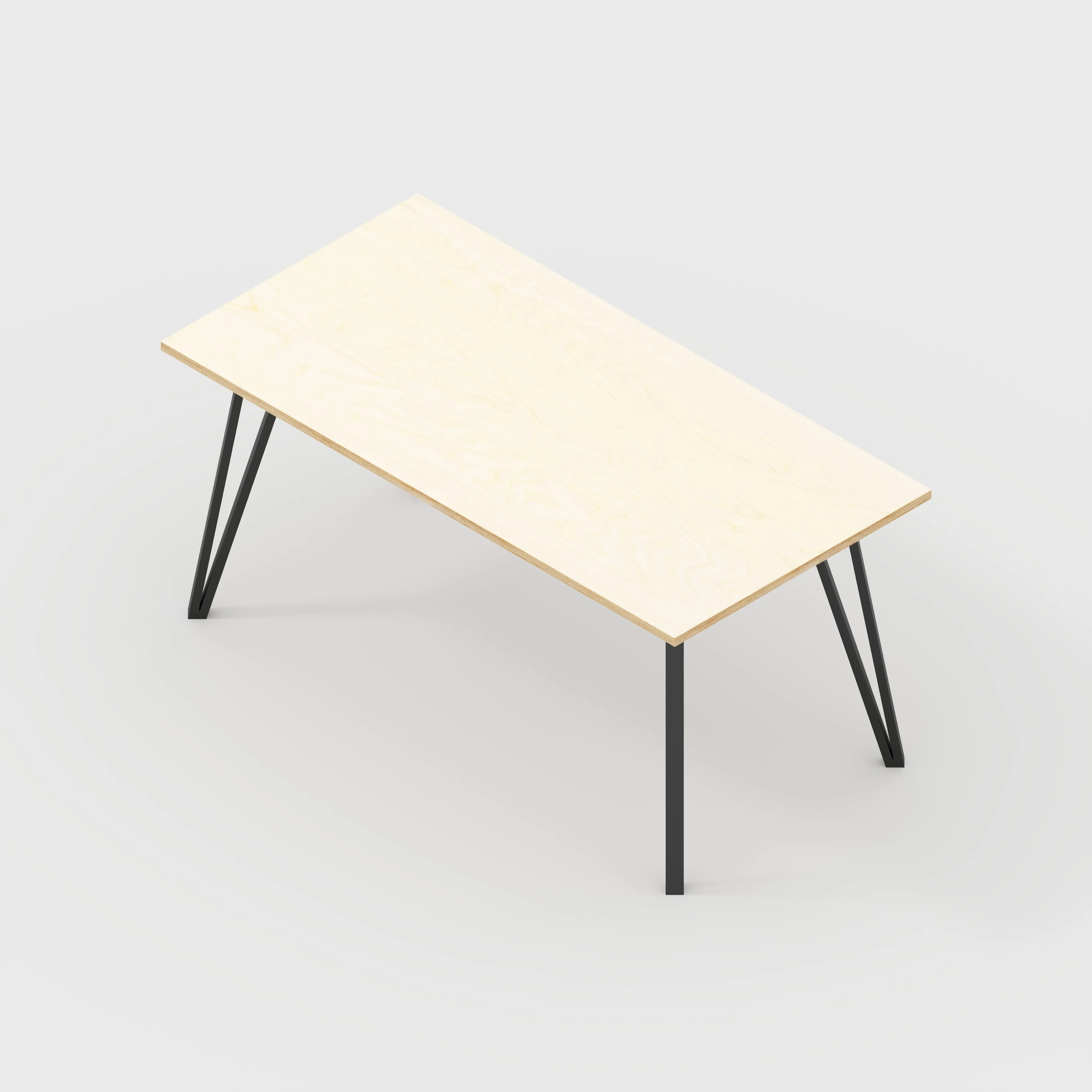 Custom Plywood Table with Box Hairpin Legs