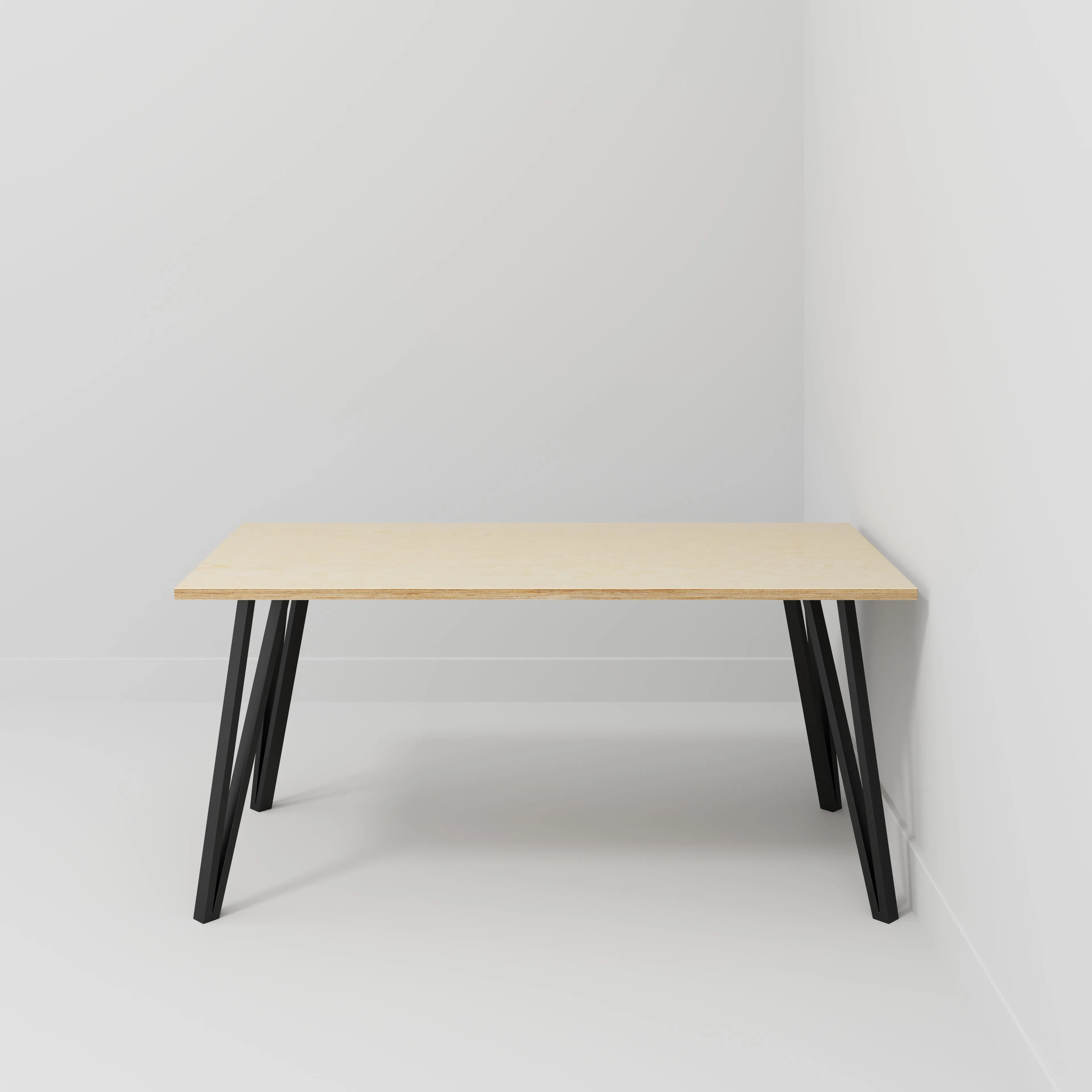 Custom Plywood Table with Box Hairpin Legs