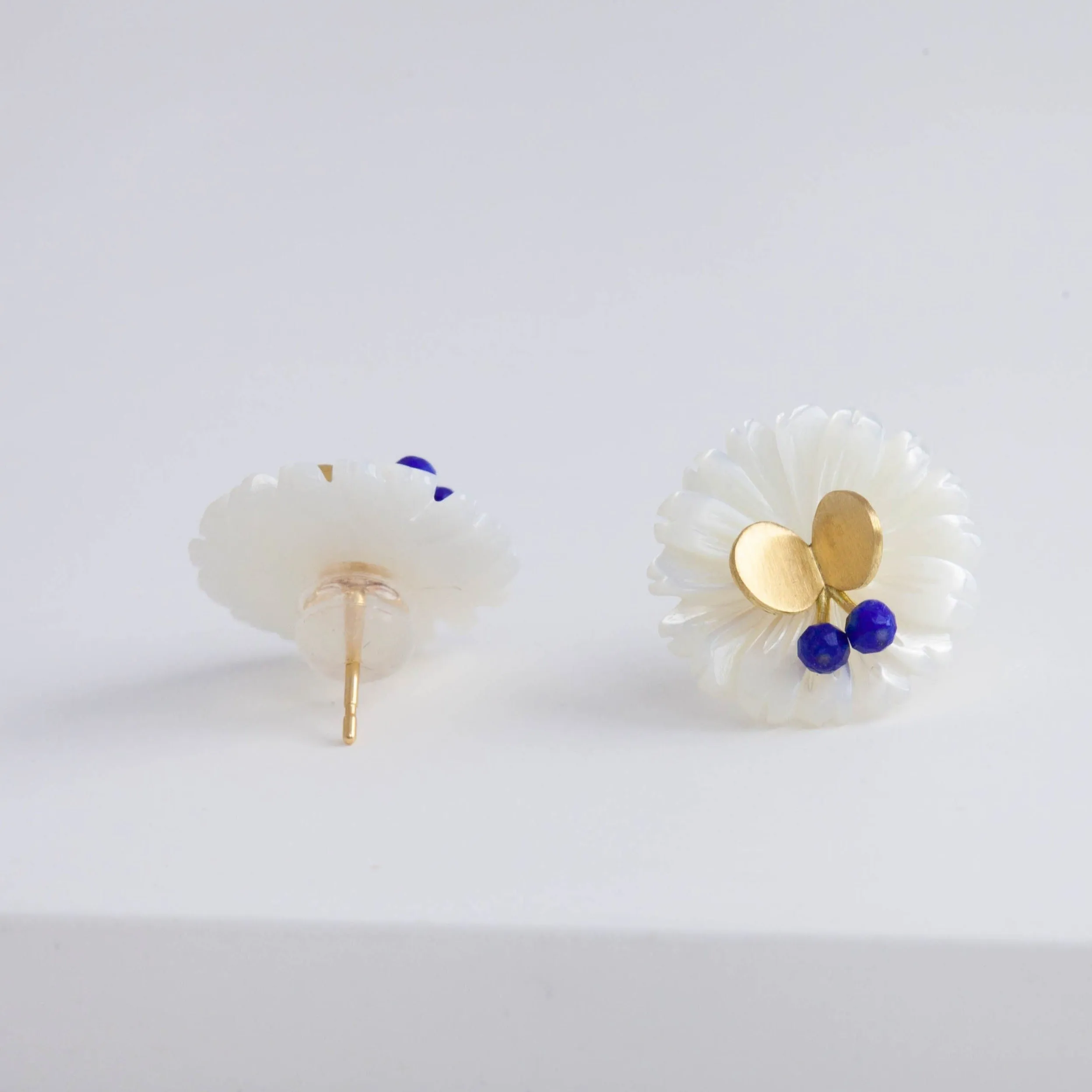 Daisy lapis lazuli butterfly earrings