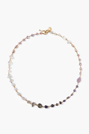 Daphne Beaded Necklace Iolite Mix