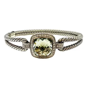 David Yurman Peridot and Diamond Albion Bracelet