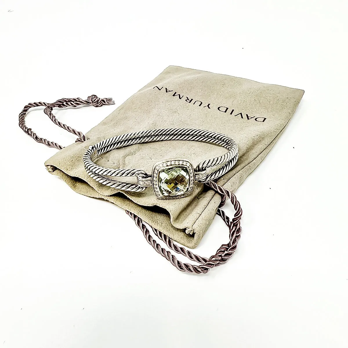 David Yurman Peridot and Diamond Albion Bracelet