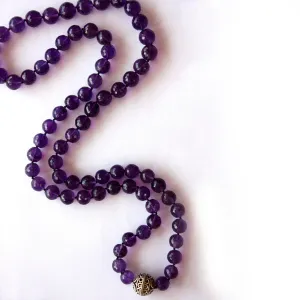 Devi Guru Bead Necklace- Amethyst