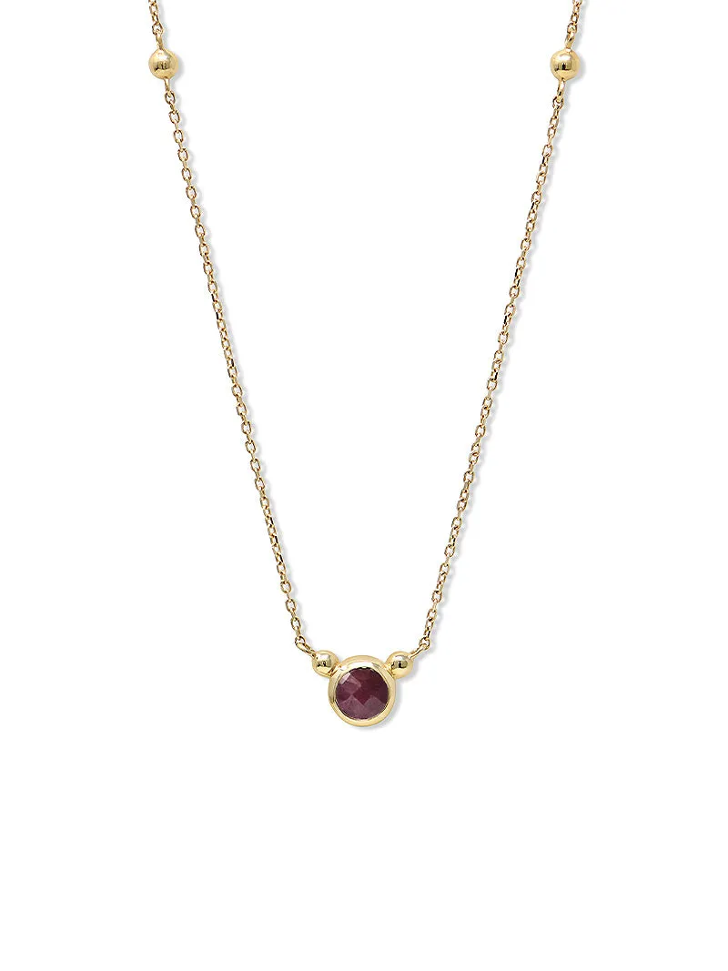 Dew Drop Bonheur Birthstone Necklace