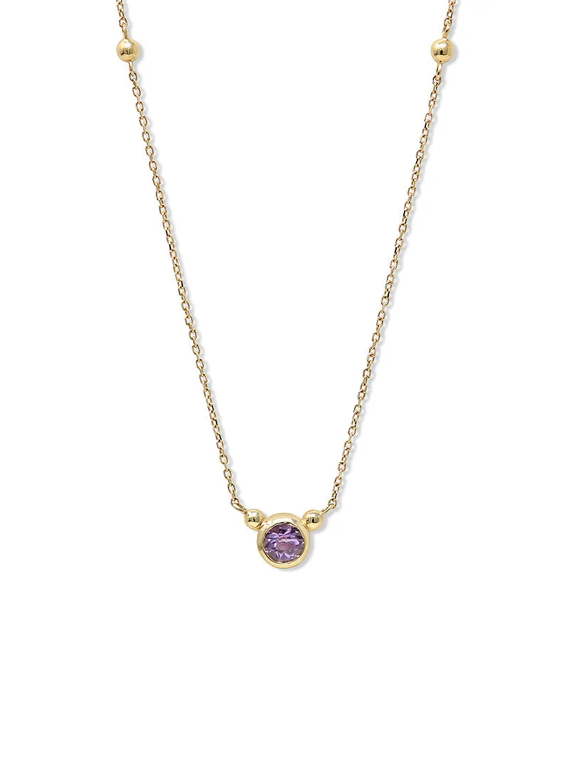 Dew Drop Bonheur Birthstone Necklace