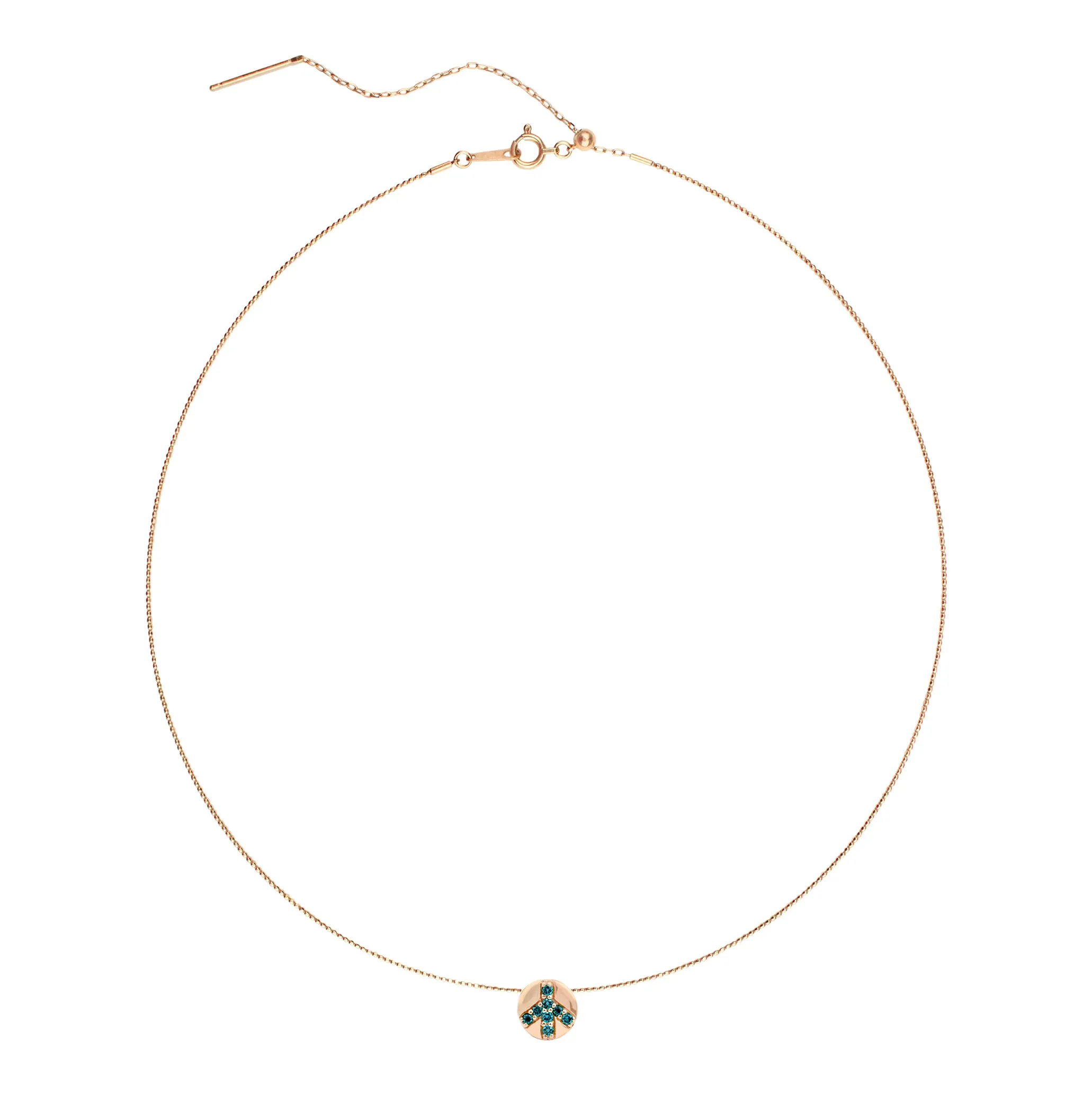 Diamond & Gemstone Peace GemDropp Necklace