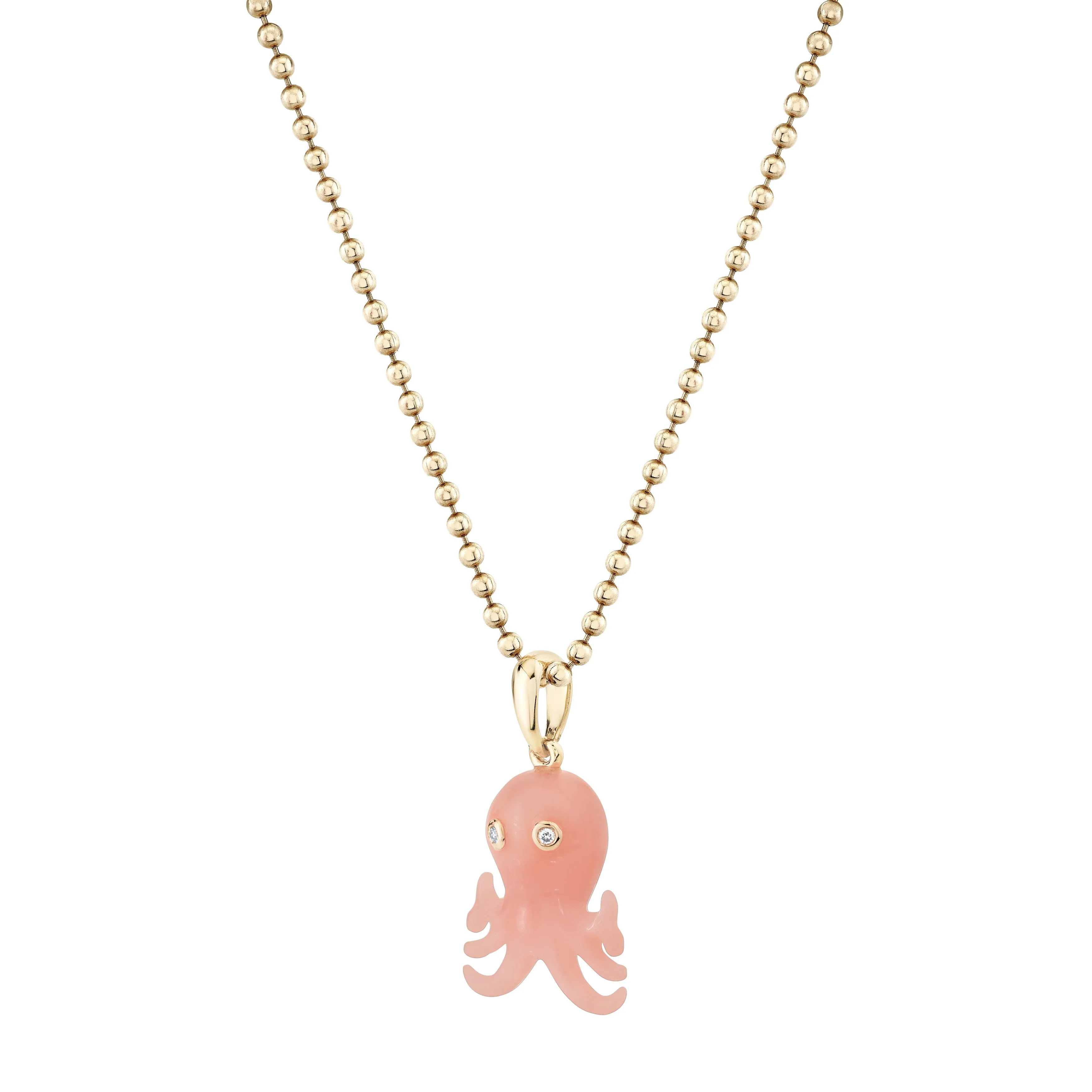 Diamond and Opal Octopus Pendant