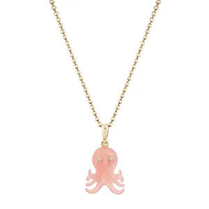 Diamond and Opal Octopus Pendant