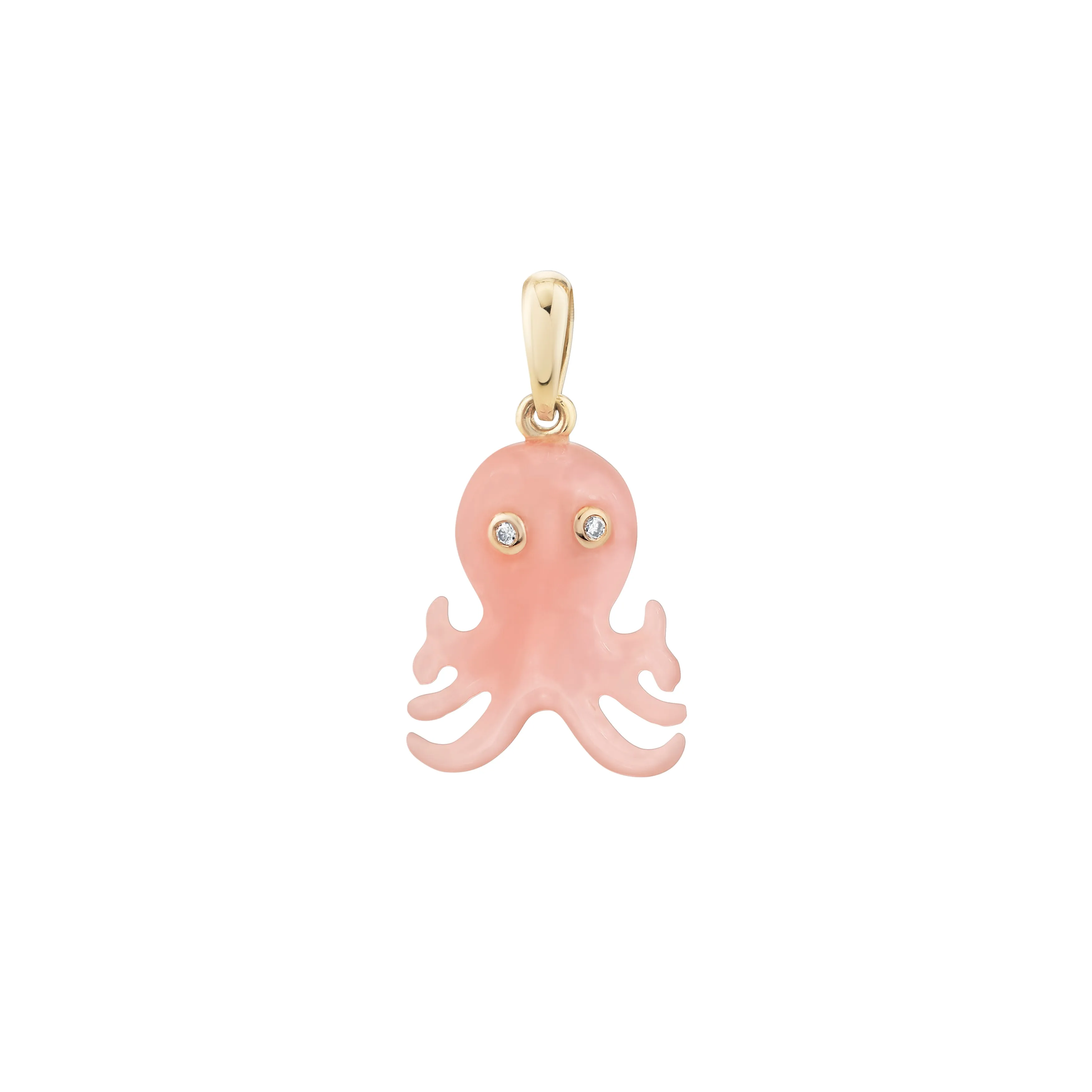 Diamond and Opal Octopus Pendant