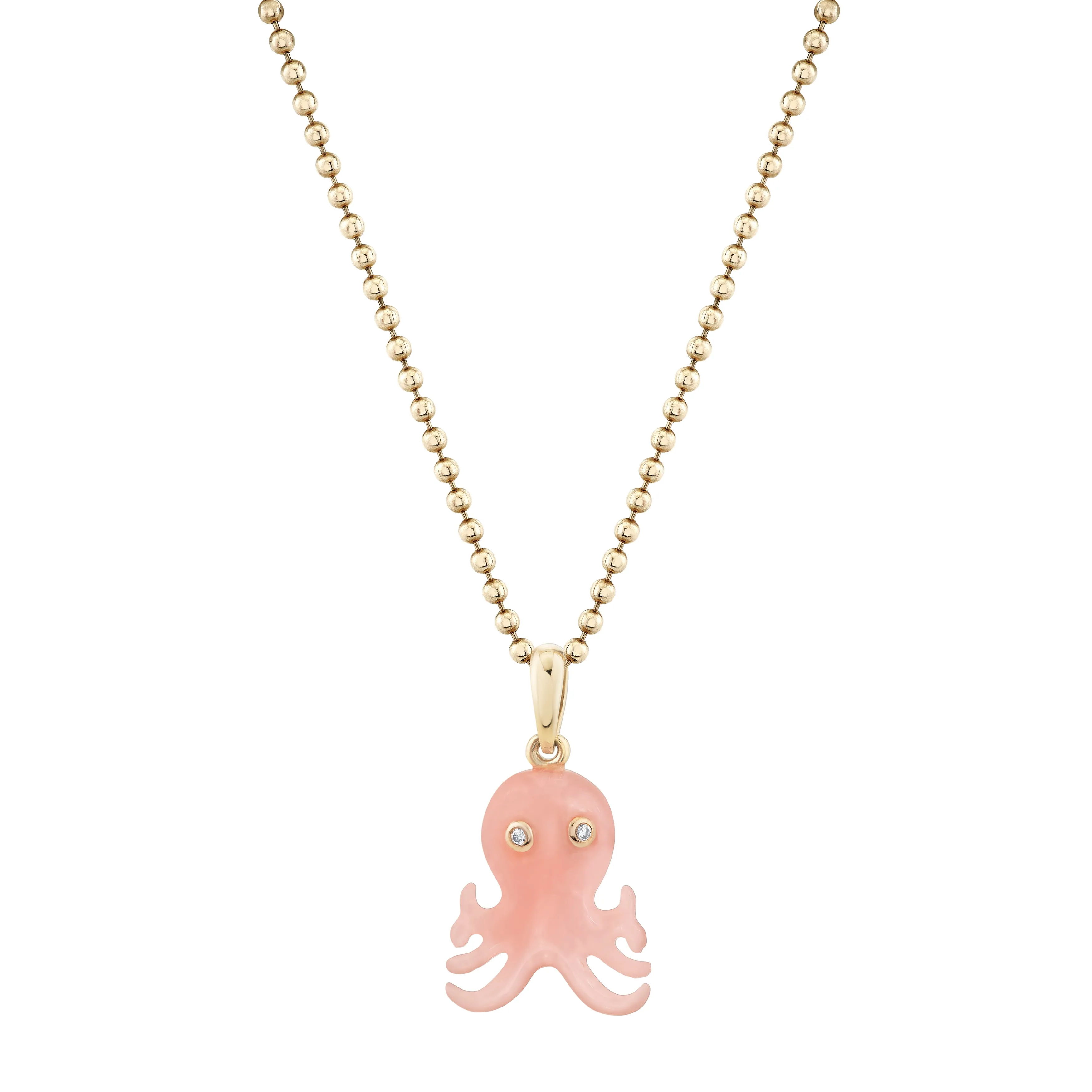 Diamond and Opal Octopus Pendant