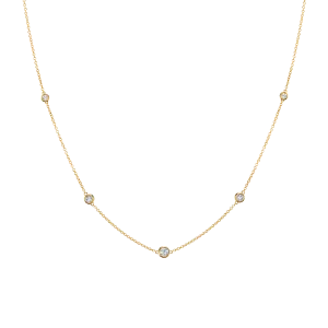 Diamond Bezel Strand Necklace