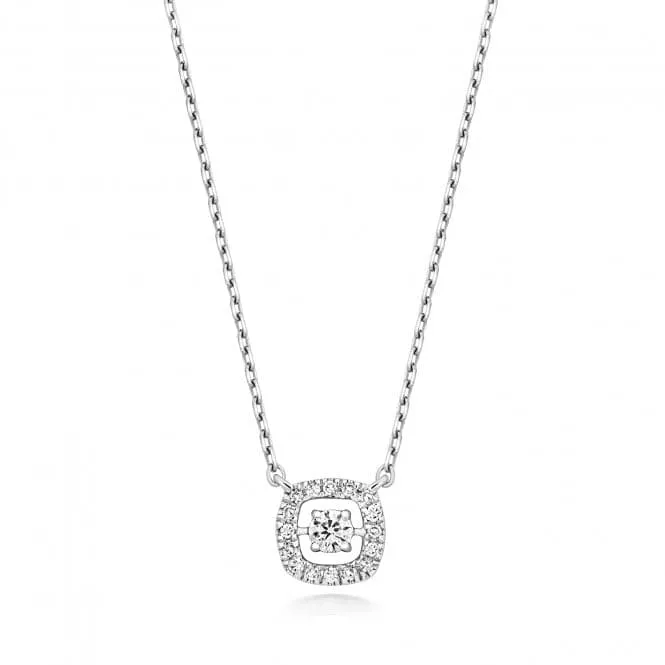 Diamond Jewellery 9ct White Gold Diamond Necklace ND123W