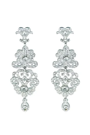 Dolce Silver Diamante Earrings