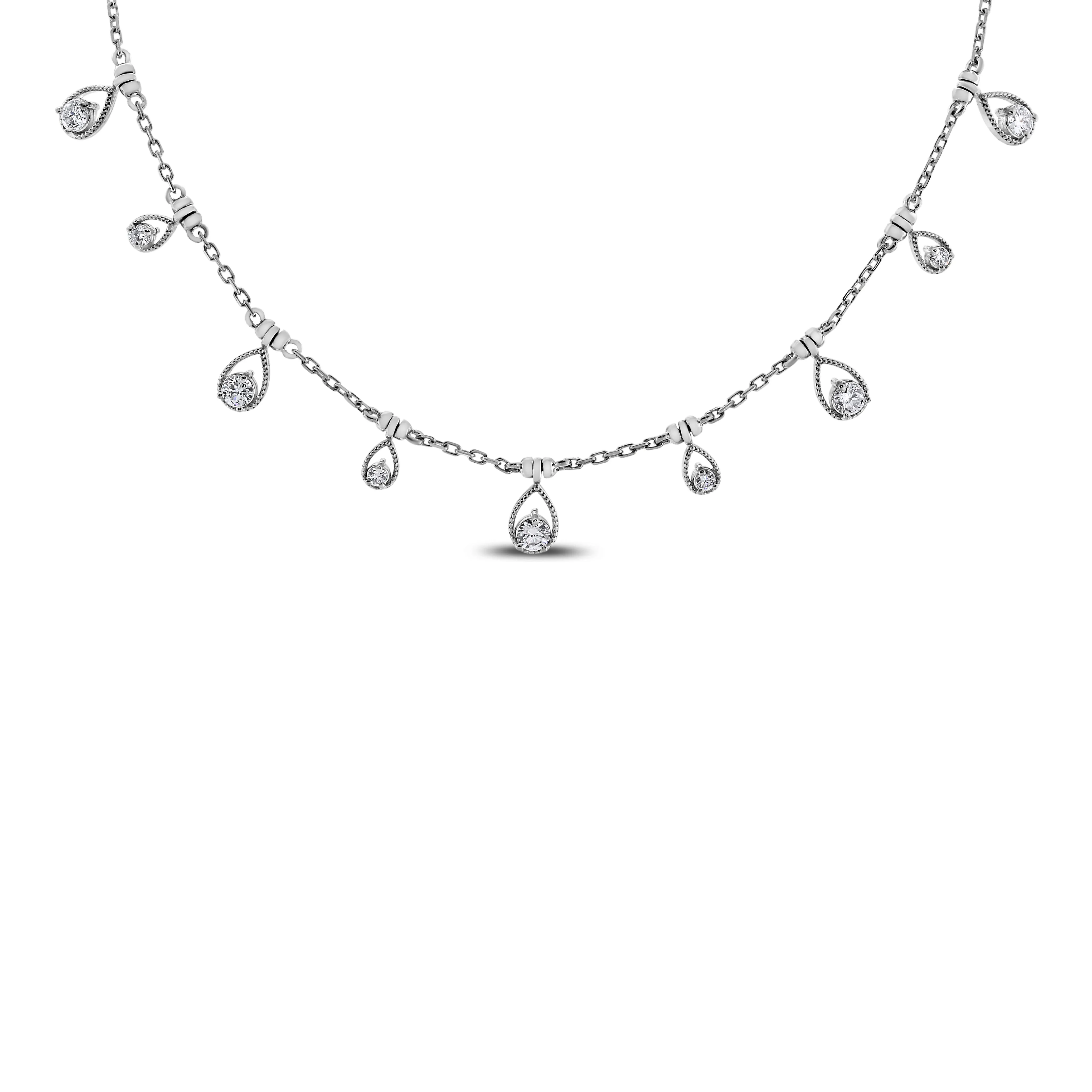 Drops of Jupiter Necklace (0.61 ct Diamonds) in Rose Gold