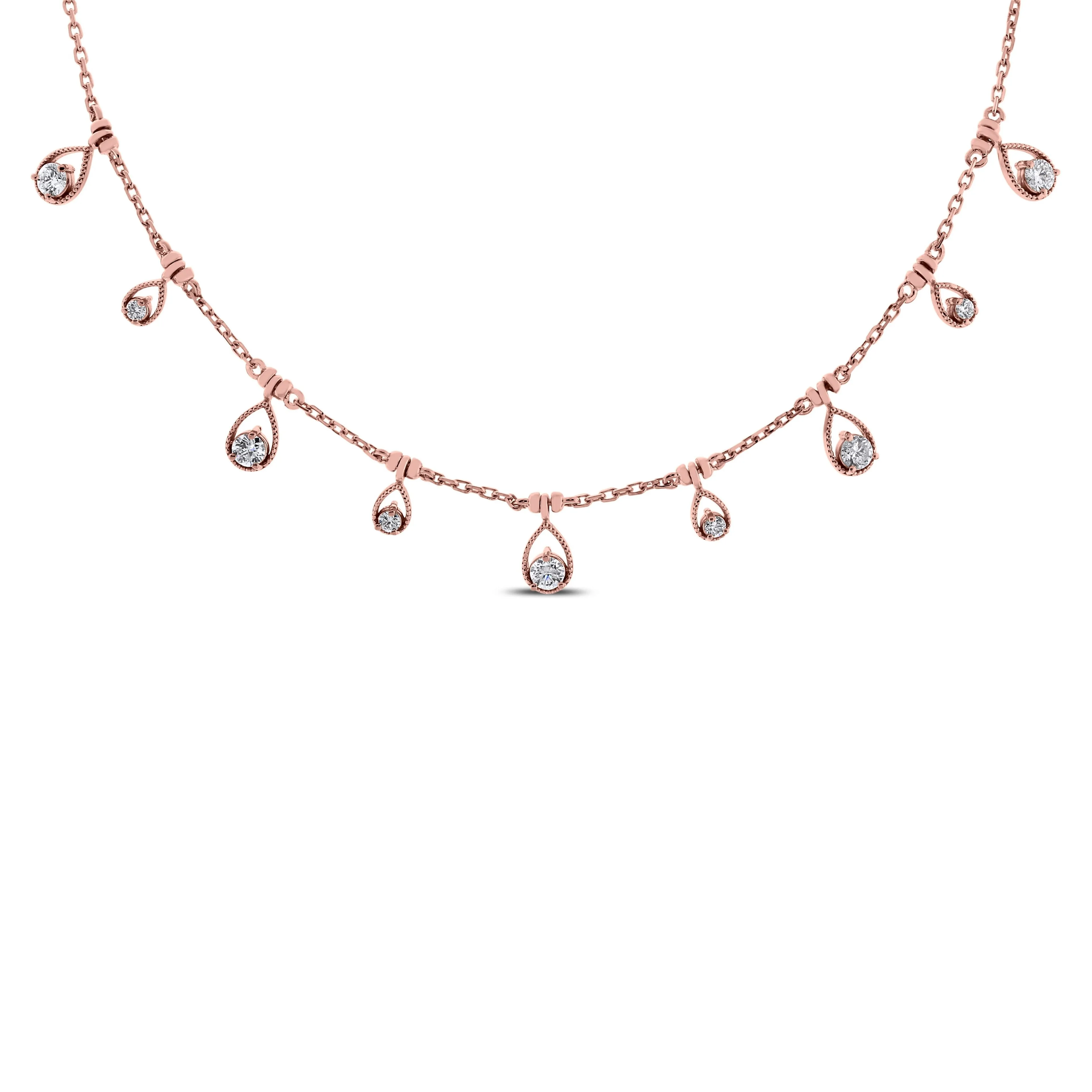 Drops of Jupiter Necklace (0.61 ct Diamonds) in Rose Gold