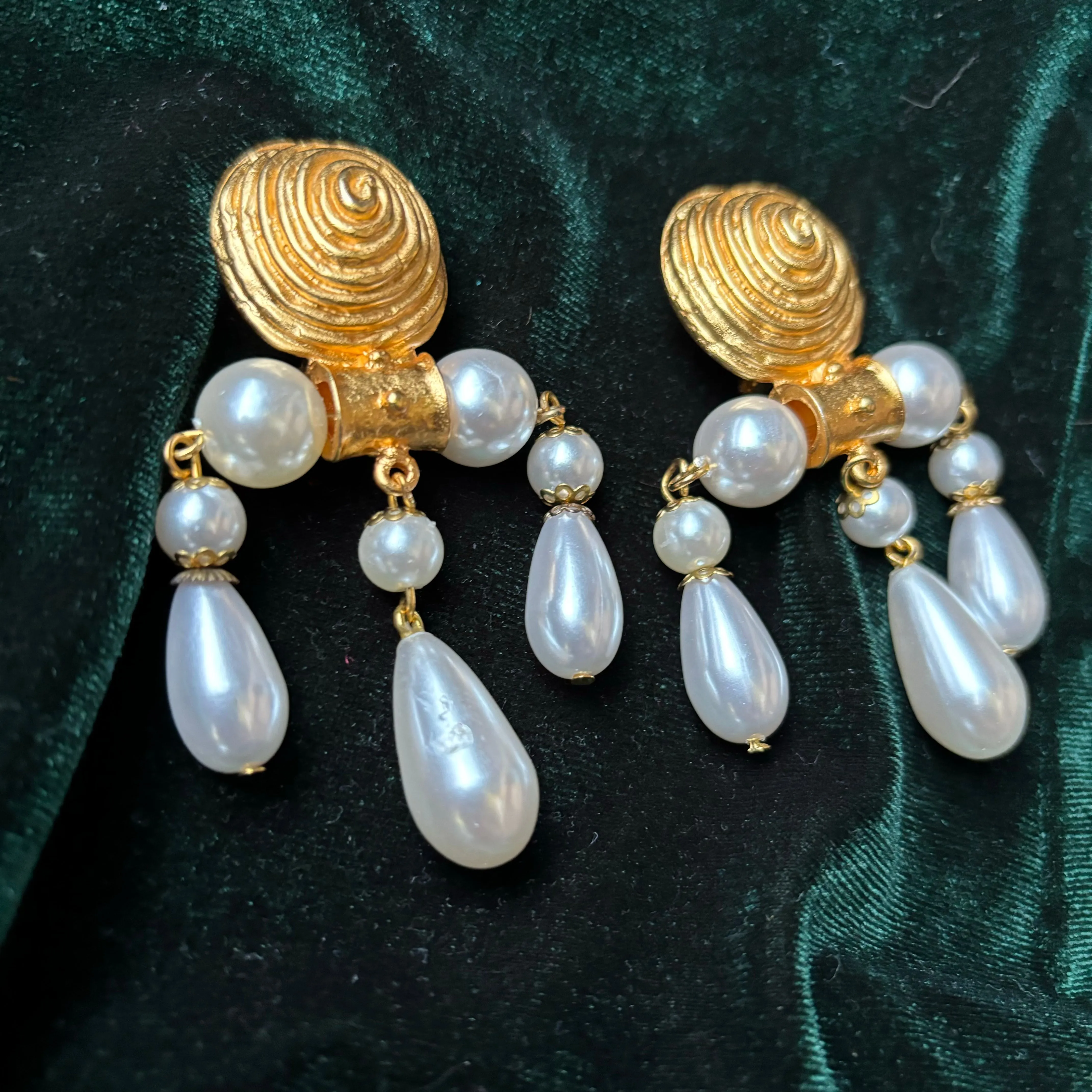 Edouard Rambaud Pearl Chandelier Earrings